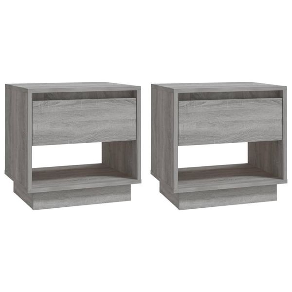 Syfax™ Comodini 2 Pz Grigio Sonoma 45X34X44 Cm In Truciolato-image