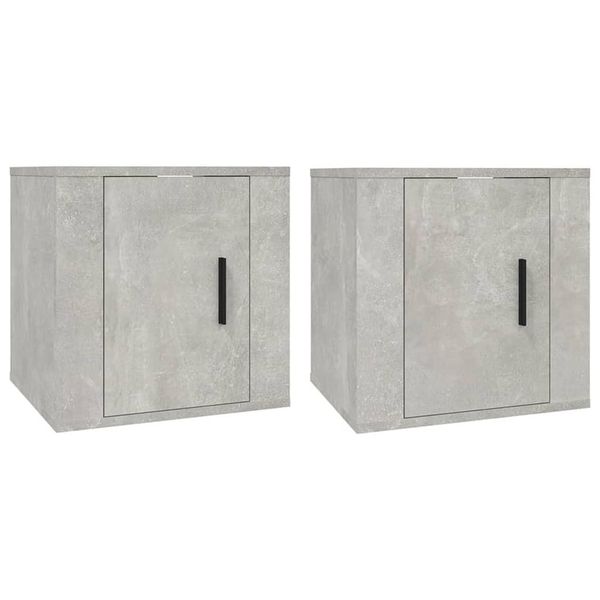 Syfax™ Mobili Porta Tv A Parete 2 Pz Grigio Cemento 40X34,5X40 Cm-image