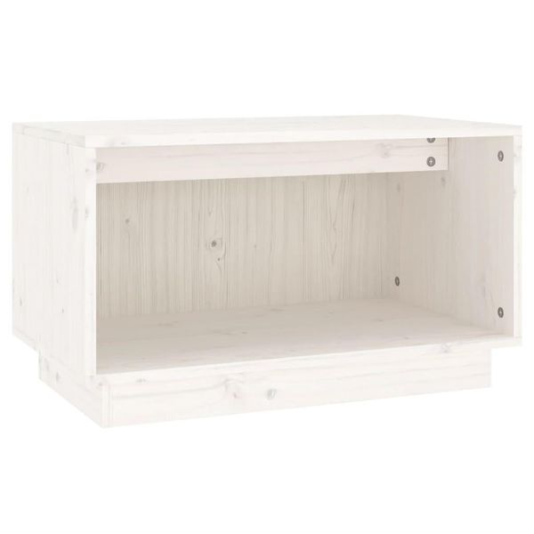 Syfax™ Mobile Porta Tv Bianco 60X35X35 Cm In Legno Massello Di Pino-image