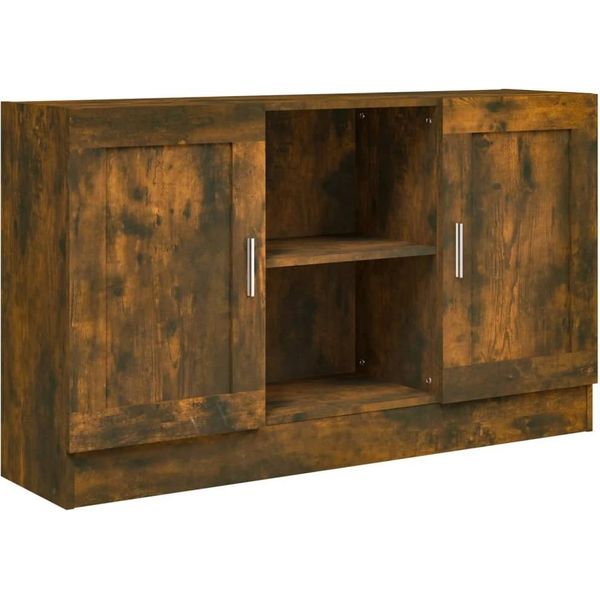 Syfax™ Credenza Rovere Fumo 120X30,5X70 Cm In Legno Multistrato-image