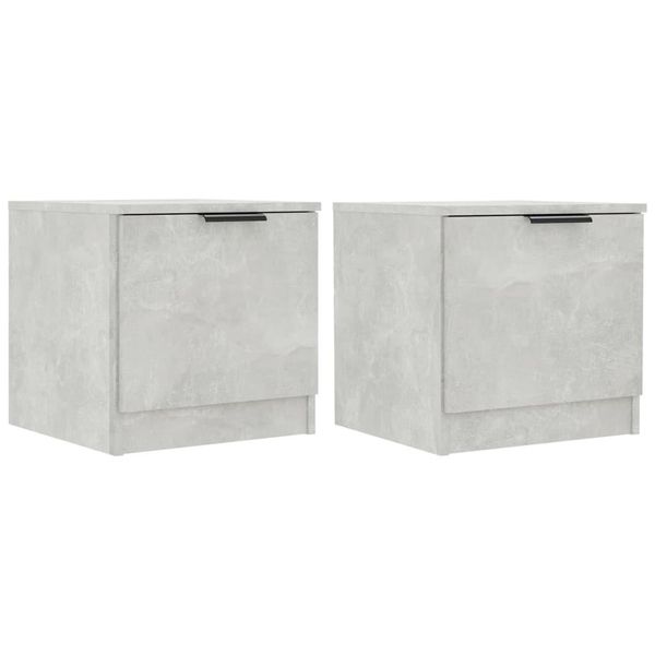 Syfax™ Comodini 2 Pz Grigio Cemento 40X39X40 Cm-image