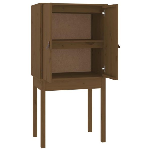 Syfax™ Credenza Marrone Ambra 60X40X120 Cm In Legno Massello Di Pino-image