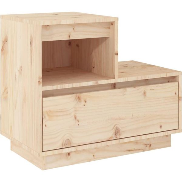 Syfax™ Comodino 60X34X51 Cm In Legno Massello Di Pino-image