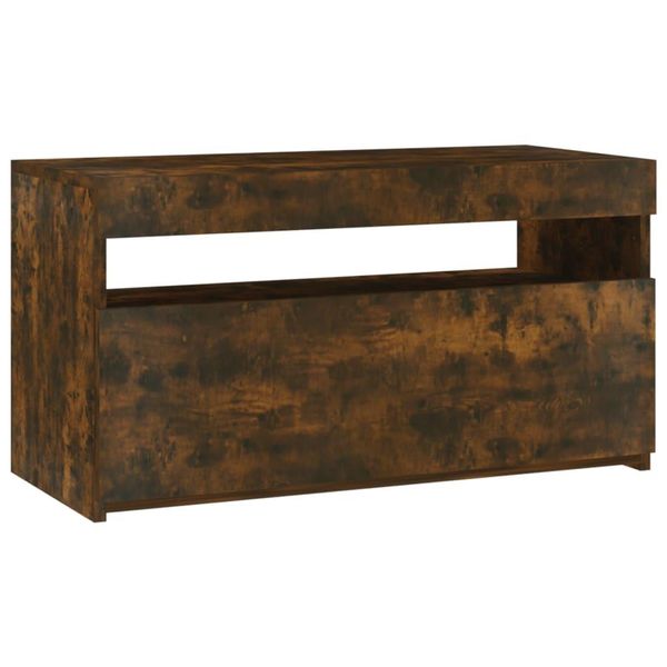 Syfax™ Mobile Porta Tv Con Luci Led Rovere Fumo 75X35X40 Cm-image