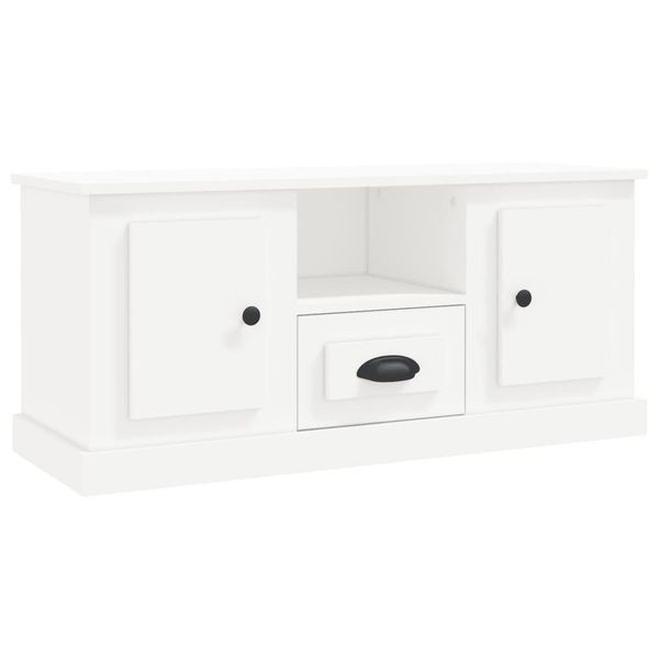 Syfax™ Mobile Porta Tv Bianco 100X35,5X45 Cm In Legno Multistrato-image