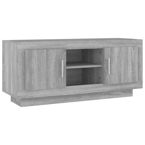 Syfax™ Mobile Tv Grigio Sonoma 102X35X45 Cm In Legno Multistrato-image