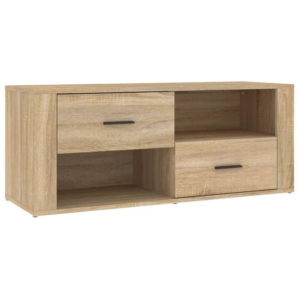 Syfax™ Mobile Per Tv Rovere Sonoma 100X35X40 Cm Legno Multistrato-image