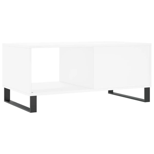 Syfax™ Tavolino Da Salotto Bianco 90X50X40 Cm In Legno Multistrato-image