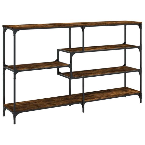 Syfax™ Tavolo Consolle Rovere Fumo 160X32X95 Cm Legno Multistrato-image