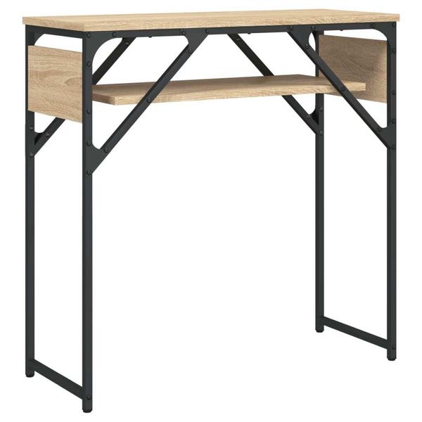 Syfax™ Tavolo Consolle Ripiano Rovere Sonoma 75X30X75Cm Multistrato-image