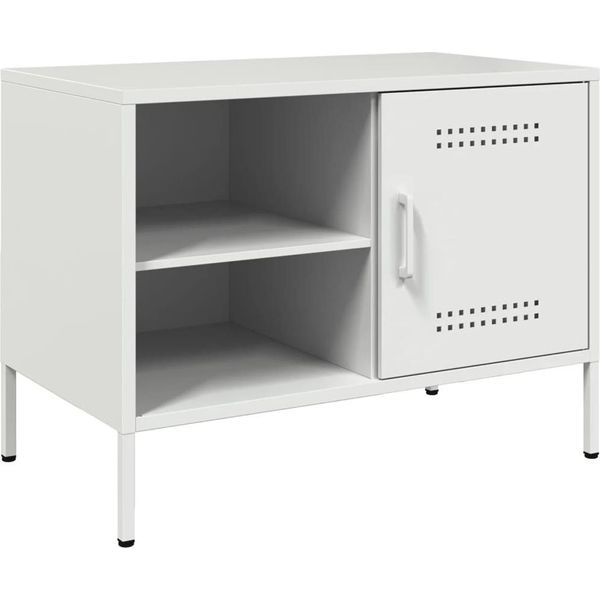 Syfax™ Mobile Tv Bianco 68X39X50,5 Cm In Acciaio-image