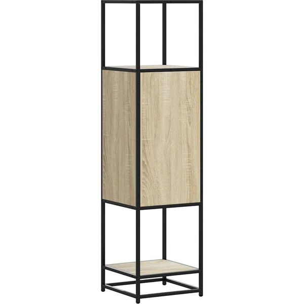 Syfax™ Credenza Rovere Sonoma 35,5X35X139 Cm Legno Multistrato Metallo-image