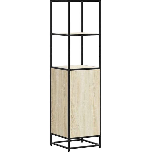 Syfax™ Credenza Rovere Sonoma 35,5X35X139 Cm Legno Multistrato Metallo-image