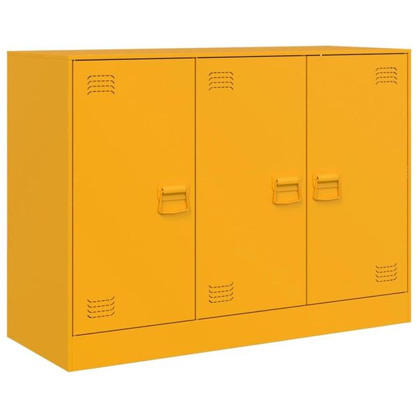 Syfax™ Credenza Giallo Senape 99X39X73 Cm In Acciaio-image