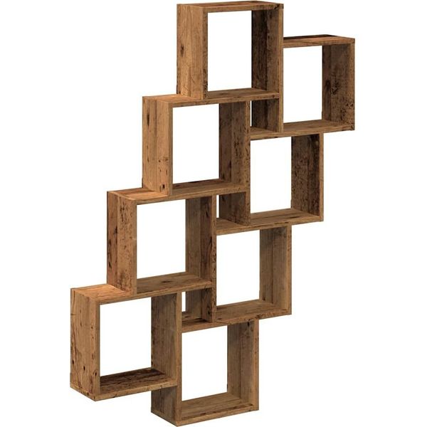 Syfax™ Mensola A Muro A Cubo Antico 90X15X119,5 Cm Legno Multistrato-image