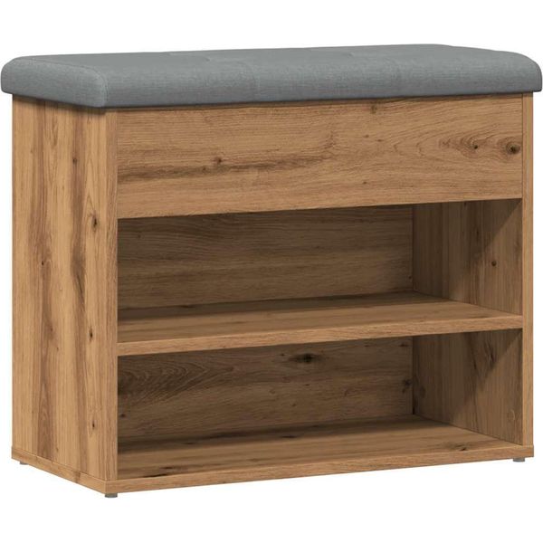 Syfax™ Scarpiera Rovere Artigianale 62X32X50 Cm In Legno Multistrato-image