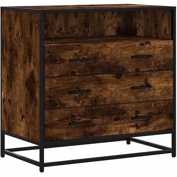 Syfax™ Cassettiera Rovere Fumo 70X41X70 Cm In Legno Multistrato-image