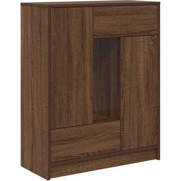 Syfax™ Credenza Con Cassetti E Ante Rovere Marrone 73X31X90 Cm-image