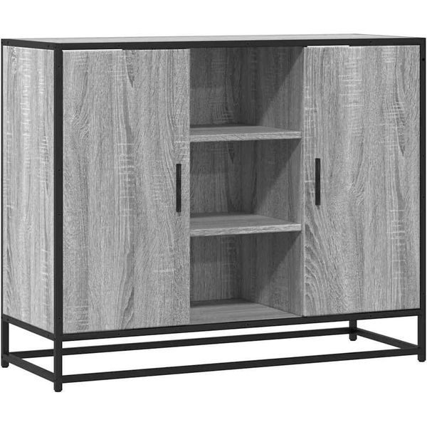 Syfax™ Credenza Grigio Sonoma 92X35X76 Cm In Legno Multistrato-image