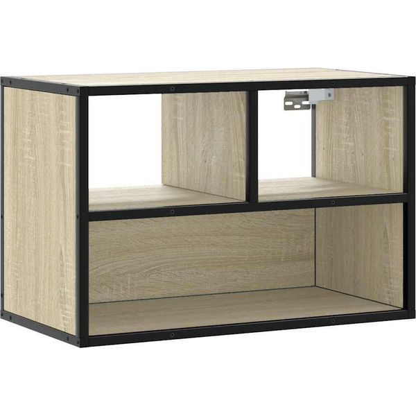 Syfax™ Mobile Tv Rovere Sonoma 60X31X39,5Cm Legno Multistrato Metallo-image