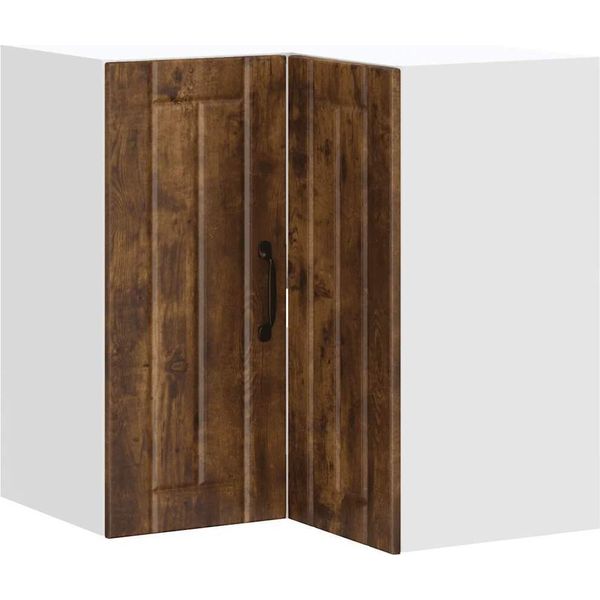 Syfax™ Pensile Da Cucina Ad Angolo Lucca Rovere Fumo Legno Multistrato-image