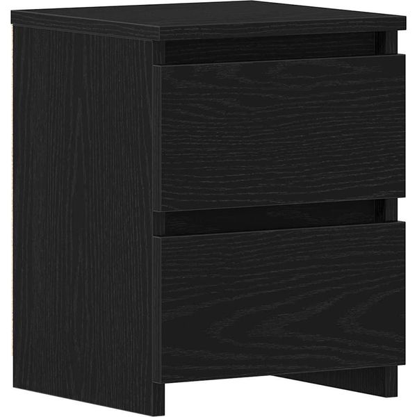 Syfax™ Armadio Da Notte Rovere Nero 30 X 30 X 40 Cm Legno Multistrato-image