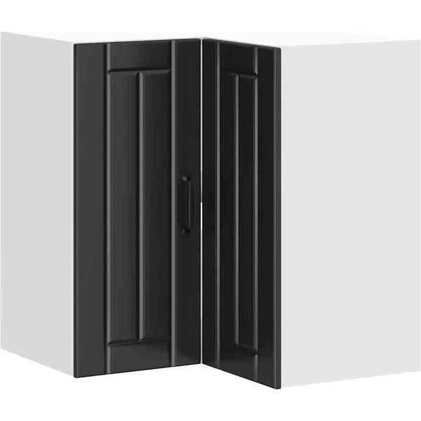 Syfax™ Pensile Da Cucina Ad Angolo Lucca Nero In Legno Multistrato-image