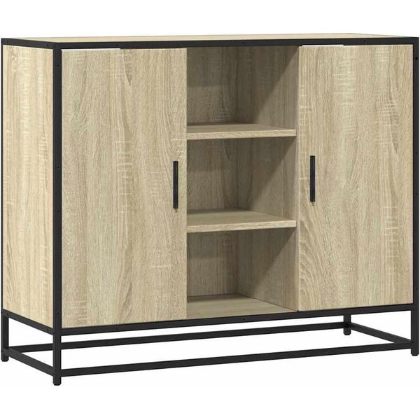 Syfax™ Credenza Rovere Sonoma 92X35X76 Cm In Legno Multistrato-image