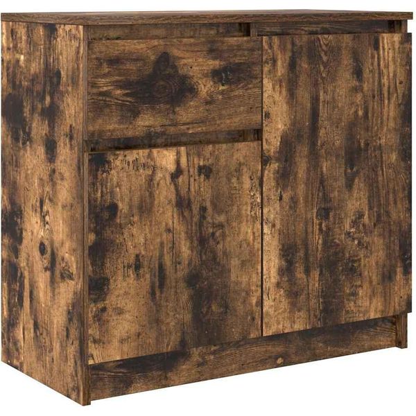 Syfax™ Credenza Con Cassetto Rovere Fumo 71X35X65 Cm In Truciolato-image