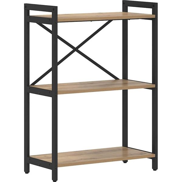 Vidaxl Libreria Artisan In Rovere 60 X 30 X 85 Cm Materiale Ligneo-image
