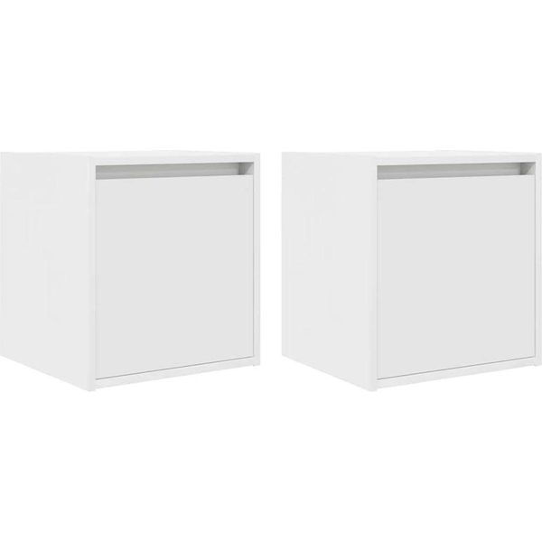 Syfax™ Comodini A Muro 2 Pz Bianchi 38X34X40 Cm-image