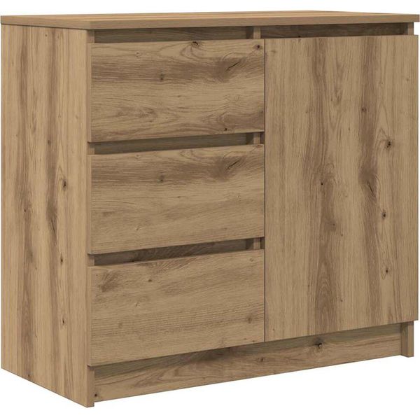 Syfax™ Credenza Con Cassetto Rovere Artigianale 71X35X65 Cm Truciolato-image
