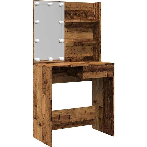 Syfax™ Toeletta Con Led Legno Antico 74,5X40X141 Cm-image
