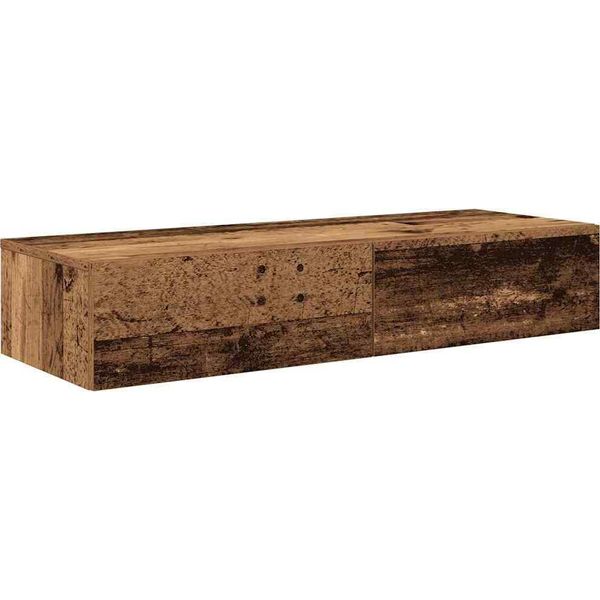 Syfax™ Scaffale A Parete Con Cassetti Antico 100X36X19Cm In Truciolato-image