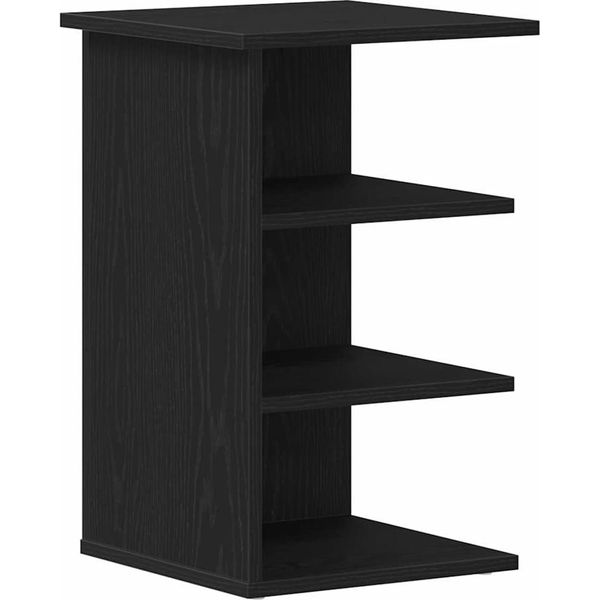 Syfax™ Mobile Laterale Rovere Nero 35 X 35 X 55 Cm Legno Multistrato-image