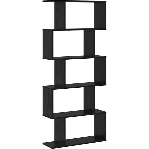 Syfax™ Armadio Per Libri Rovere Nero 70 X 24 X 161 Cm-image