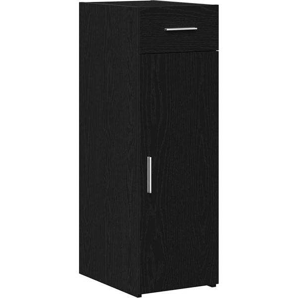 Syfax™ Credenza Con Cassetto Rovere Nero 30 X 42,5 X 93 Cm-image