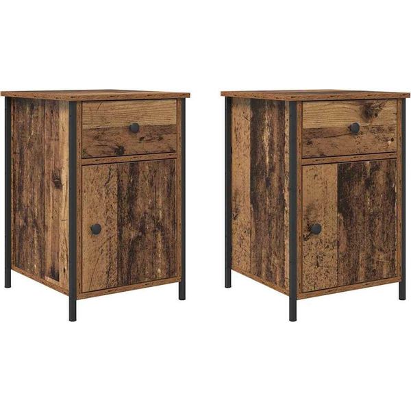 Syfax™ Armadio Da Notte 2 Pcs Legno Vecchio 40 X 42 X 60 Cm-image