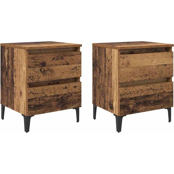 Syfax™ Armadio Da Notte 2 Pcs Legno Vecchio 40 X 35 X 50 Cm-image