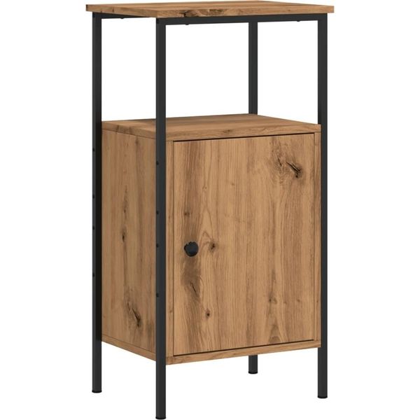 Syfax™ Comodino Rovere Artigianale 41X31X80 Cm In Legno Multistrato-image