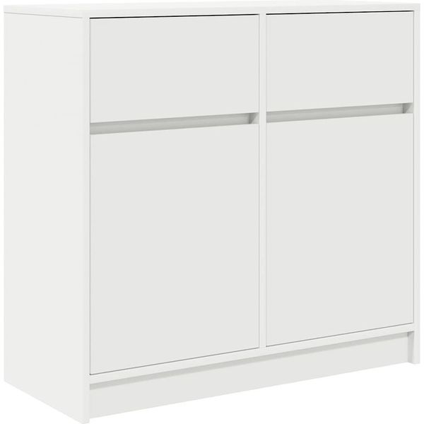 Syfax™ Credenza Con Cassetto Bianco 80X34X76 Cm In Legno Multistrato-image