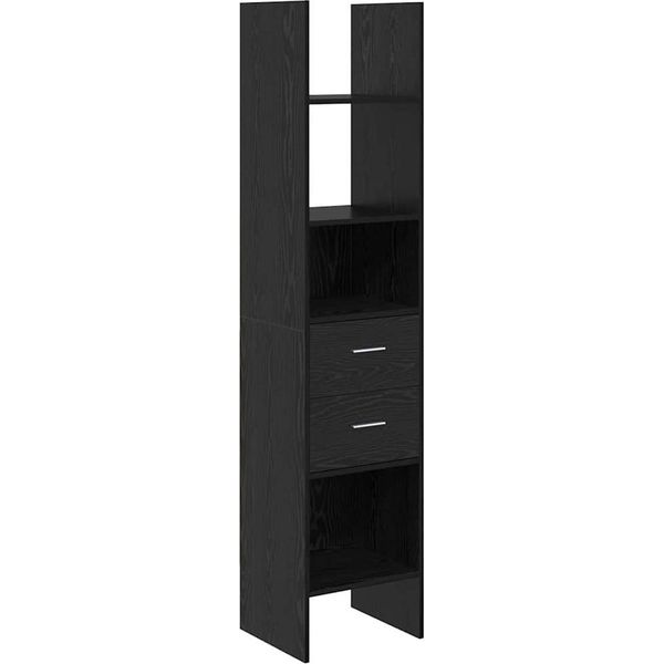 Syfax™ Armadio Per Libri Rovere Nero 40 X 35 X 180 Cm-image