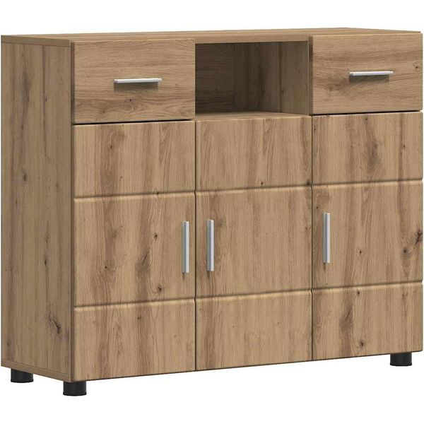 Syfax™ Armadio In Legno Rovere Artigianale 88,5 X 30,5 X 73 Cm-image