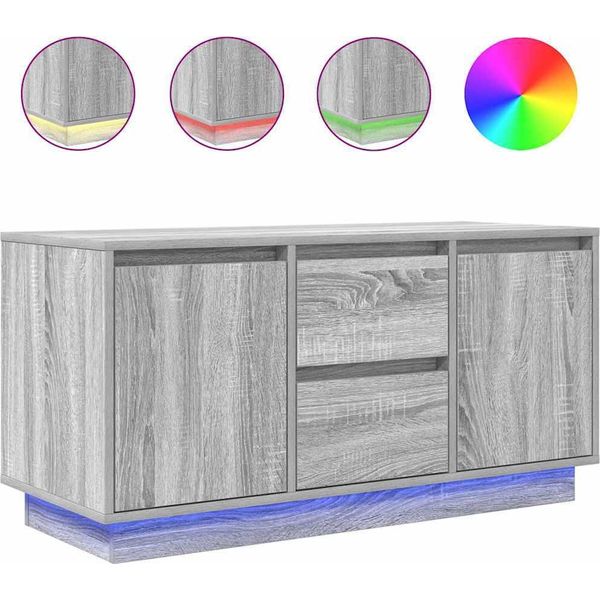 Syfax™ Mobile Porta Tv Con Luci Led Grigio Sonoma 100X41X50 Cm-image