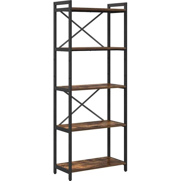 Syfax™ Libreria Rovere Fumé 60 X 30 X 155 Cm Legno Multistrato-image