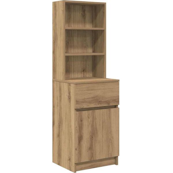 Syfax™ Comodino Rovere Artigianale 39X35X125 Cm In Legno Multistrato-image