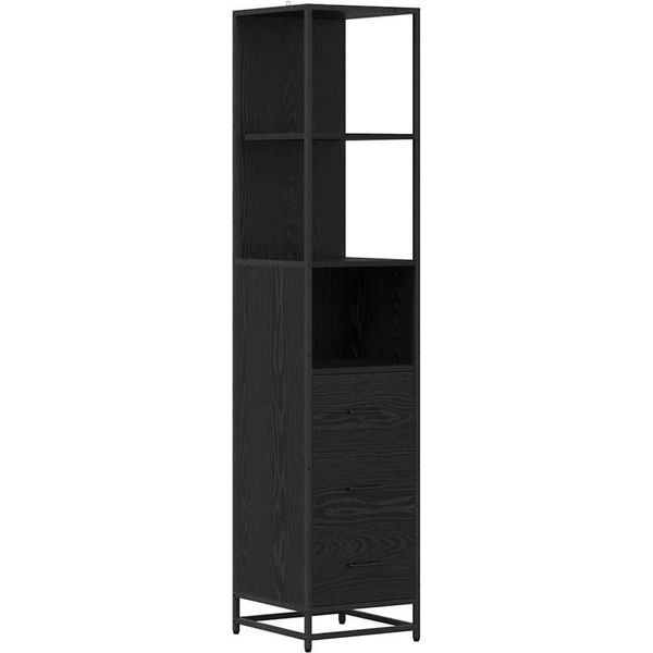 Syfax™ Set Di Mobili Per Il Bagno Rovere Nero 35 X 37,5 X 166 Cm-image