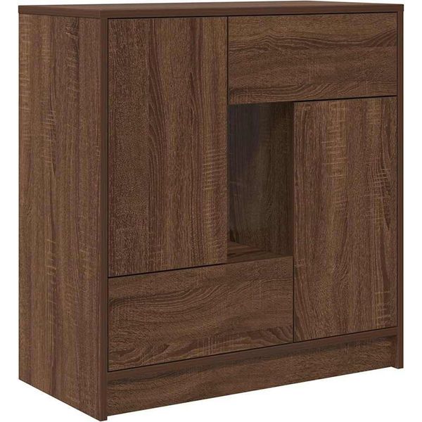 Syfax™ Credenza Con Cassetti E Ante Rovere Marrone 70,5X34X74,5 Cm-image