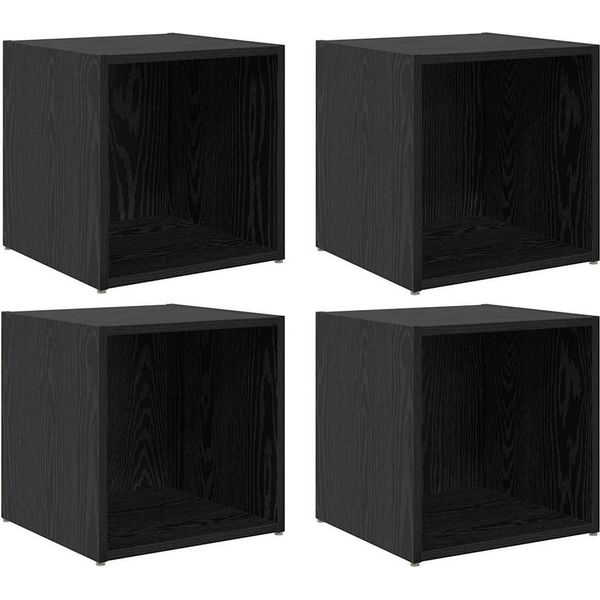 Syfax™ Set Mobile Tv 4 Pcs Nero 37 X 35 X 37,5 Cm Legno Multistrato-image