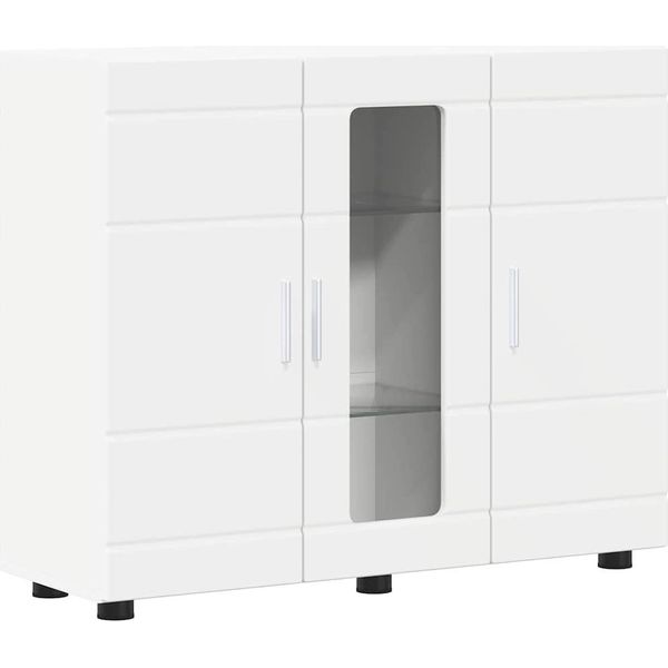 Syfax™ Armadio In Legno Bianco 88,5 X 30,5 X 73 Cm Legno Multistrato-image